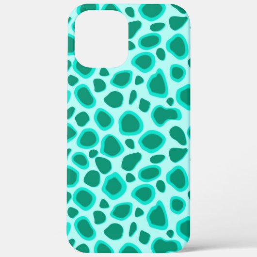 Leopard Print - Türkis und Aqua Case-Mate iPhone Hülle (Rückseite)