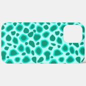 Leopard Print - Türkis und Aqua Case-Mate iPhone Hülle (Hinten (horizontal))