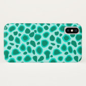 Leopard Print - Türkis und Aqua Case-Mate iPhone Hülle (Rückseite (Horizontal))