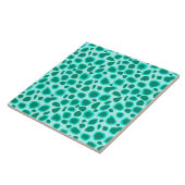 Leopard Print - Türkis und Aqua Fliese (Seite)