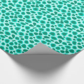 Leopard Print - Türkis und Aqua Geschenkpapier (Ecke)