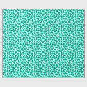 Leopard Print - Türkis und Aqua Geschenkpapier (Flach)