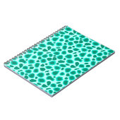 Leopard Print - Türkis und Aqua Notizblock (Linke Seite)