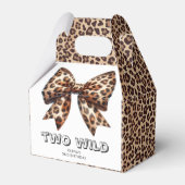 Leopard Print Two Wild Bow 2. Geburtstag Geschenkschachtel (Vorderseite)