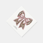 Leopard Print Two Wild Bow 2. Geburtstag Serviette (Ecke)