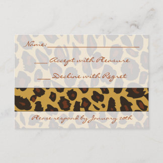 Leopard Print UAWG RSVP Karte