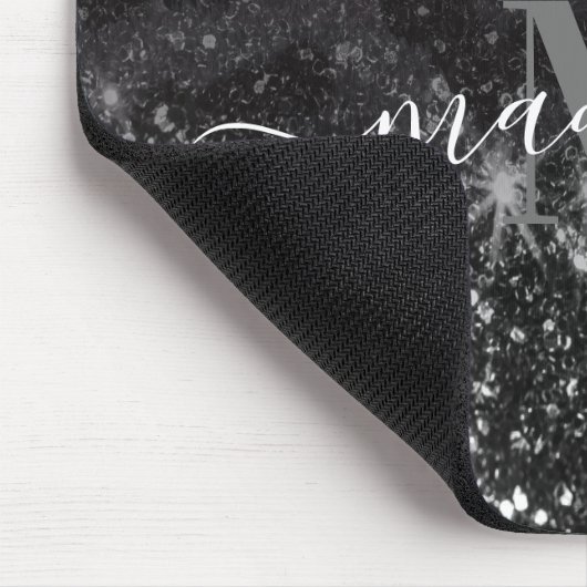 Leopard Print und Glitzer Mousepad (Ecke)