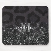 Leopard Print und Glitzer Mousepad (Vorne)