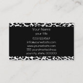 Leopard Print und Schlicht Black Visitenkarte (Rückseite)