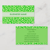 Leopard Print und Schlichte Linse Green Visitenkarte (Vorne/Hinten)