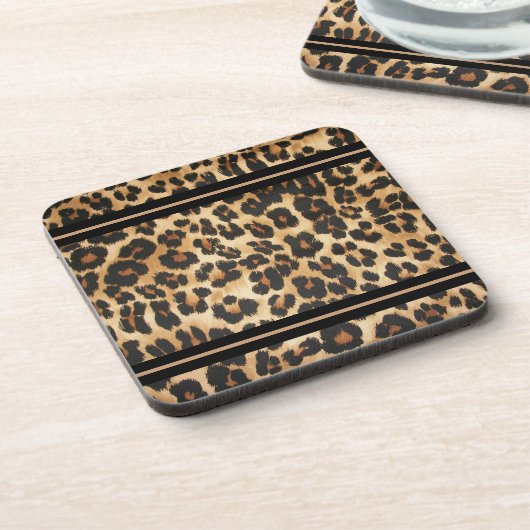 Leopard Print Untersetzer Set (Linke Seite)