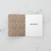 Leopard Print Vielen Dank Dankeskarte (Innenseite)