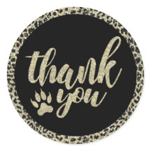 Leopard Print Vielen Dank Sticker