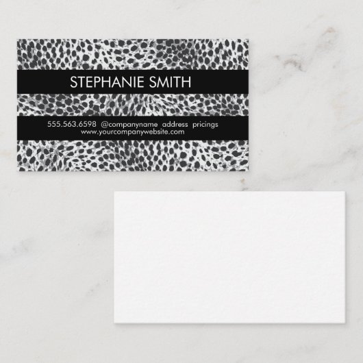 Leopard Print Visitenkarte (Vorne/Hinten)