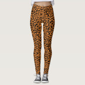 Leopard Print wählt Ihre eigene Hintergrundfarbe a Leggings (Vorderseite)