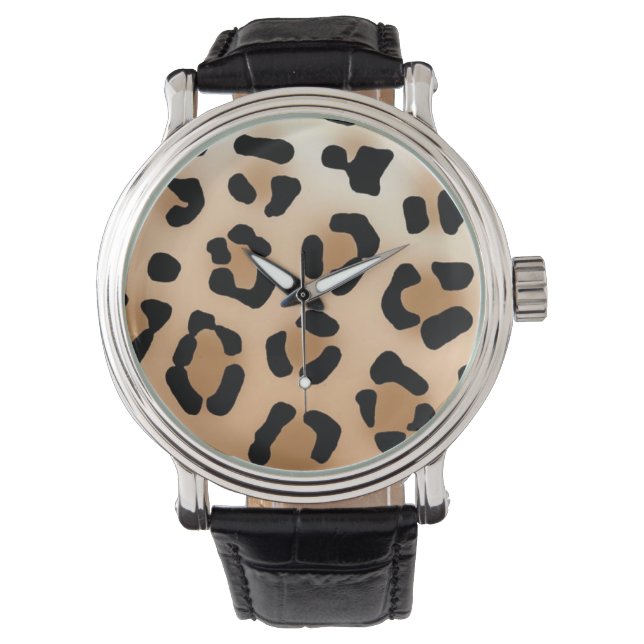 Leopard Print Watch Armbanduhr (Vorderseite)