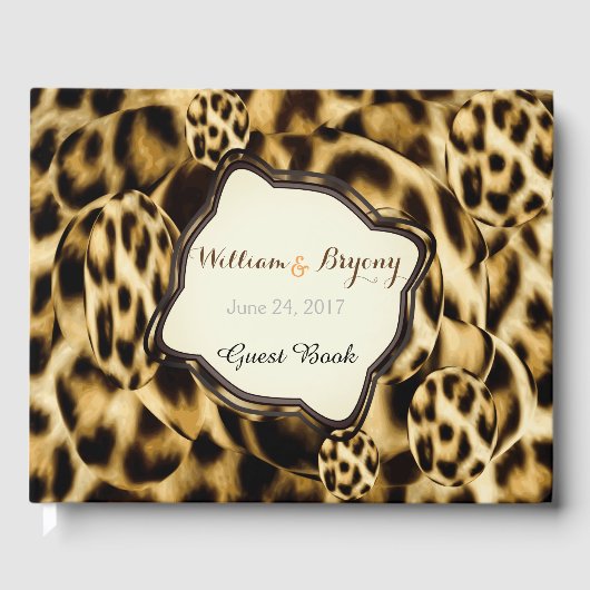 Leopard Print Wedding Gästebuch (Vorderseite)