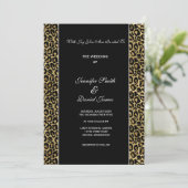 Leopard Print Wedding Invitation Einladung (Stehend Vorderseite)