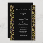 Leopard Print Wedding Invitation Einladung (Vorne/Hinten)
