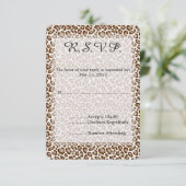 Leopard Print Wedding RSVP (Stehend Vorderseite)