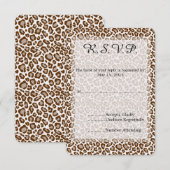 Leopard Print Wedding RSVP Karte (Vorne/Hinten)