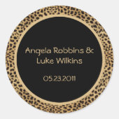 Leopard Print Wedding Stickers (Vorderseite)