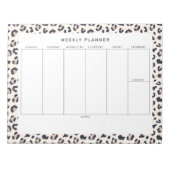 Leopard Print Weekekly Planner Tearawy Notepad Notizblock (Vorderseite)