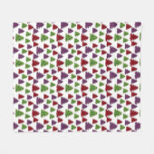 Leopard Print Weihnachtsbäume Muster Fleecedecke (Vorderseite (Horizontal))