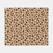 Leopard Print Weihnachtsmuster Fleecedecke (Vorderseite (Horizontal))