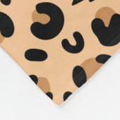 Leopard Print Weihnachtsmuster Fleecedecke (Ecke)