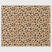 Leopard Print Weihnachtsmuster Geschenkpapier (Flach)