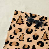 Leopard Print Weihnachtsmuster Strandtuch (Beispiel)