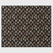 Leopard Print Weihnachtsverpackung Geschenkpapier (Flach)