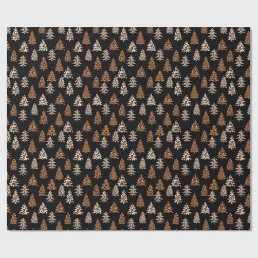 Leopard Print Weihnachtsverpackung Geschenkpapier (Flach)