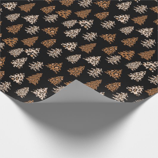 Leopard Print Weihnachtsverpackung Geschenkpapier (Ecke)