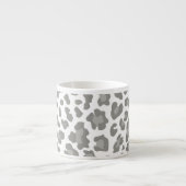 Leopard Print White and Grau Espressotasse (Vorderseite)