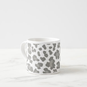 Leopard Print White and Grau Espressotasse
