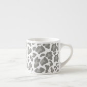 Leopard Print White and Grau Espressotasse (Rechts)
