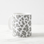 Leopard Print White and Grau Kaffeetasse (Vorderseite Links)