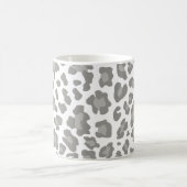 Leopard Print White and Grau Kaffeetasse (Mittel)