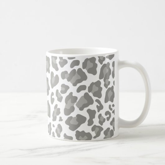 Leopard Print White and Grau Kaffeetasse (Rechts)