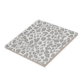 Leopard Print White und Grau Fliese (Seite)