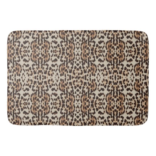 Leopard Print Wild Animal Badematte (Vorderseite)