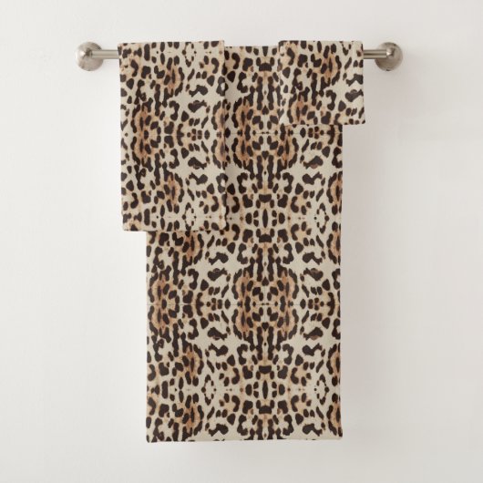 Leopard Print Wild Animal Badhandtuch Set (Insitu)