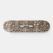 Leopard Print Wild Animal Custom Skateboard (Horizontal)