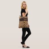 Leopard Print Wild Girly Muster Personalisiert Nam Tasche (Am Model)