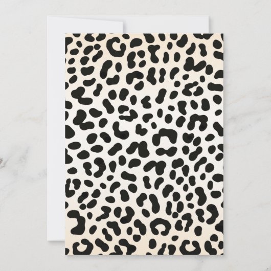 Leopard Print Wild One Geburtstag Einladung (Rückseite)