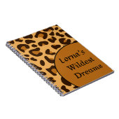 Leopard Print Wildest Dreams Spiral Journal Notizblock (Rechte Seite)