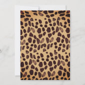 Leopard Print Wildlife Kitty Jungle Baby Dusche 🐆 Einladung (Rückseite)