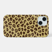 Leopard Print Wildlife Pattern iPhone 15 Hülle (Rückseite (Horizontal))